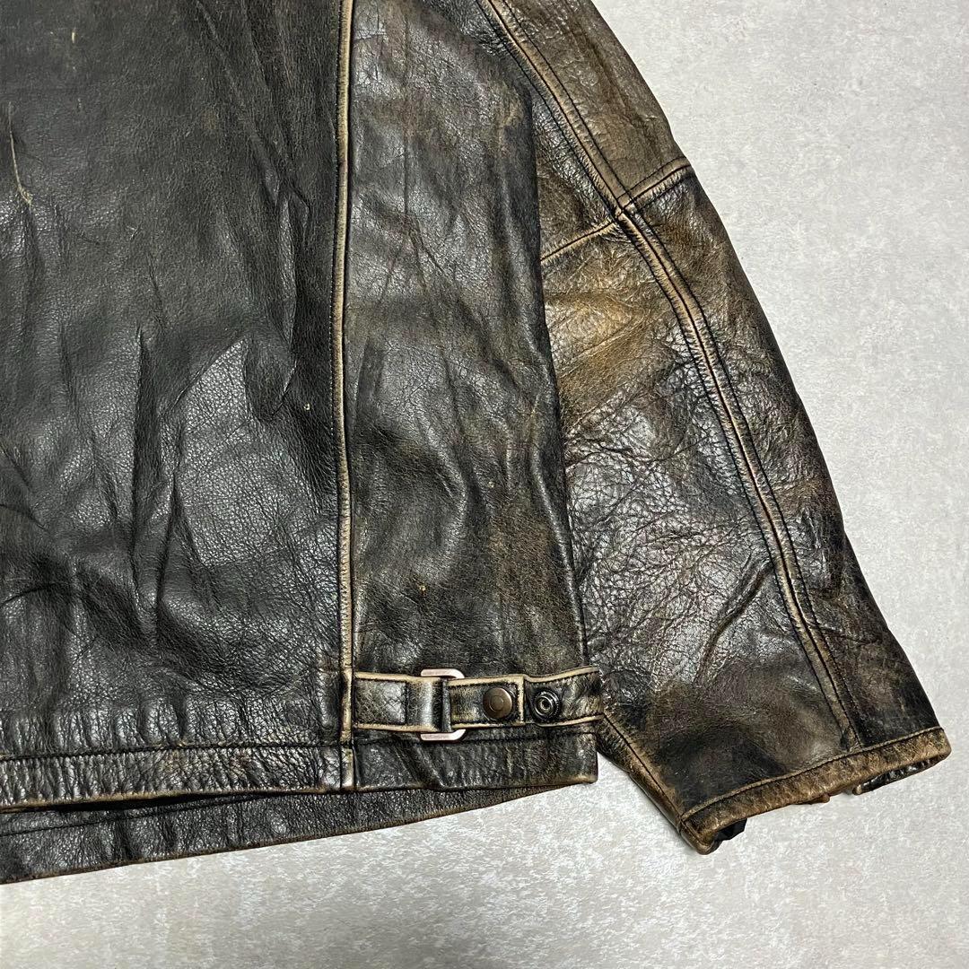 ジャケット・アウター 90s vintage leather jacket fade grunge