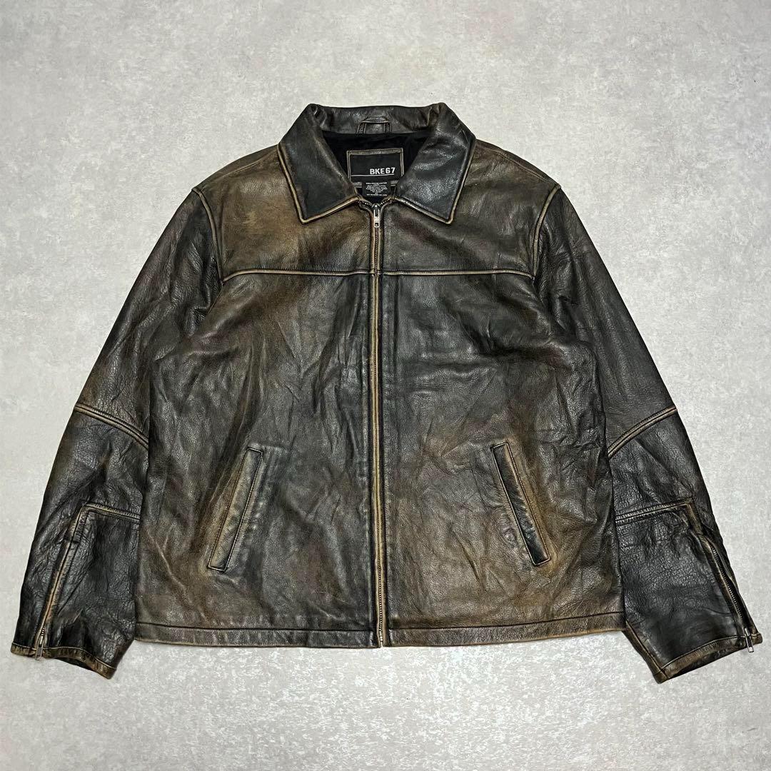 ジャケット・アウター 90s vintage leather jacket fade grunge