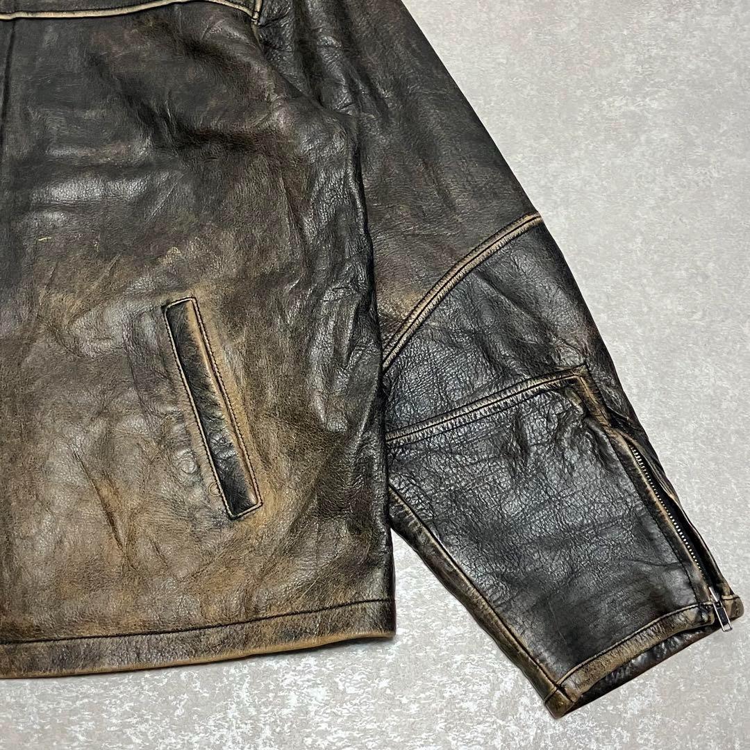 ジャケット・アウター 90s vintage leather jacket fade grunge