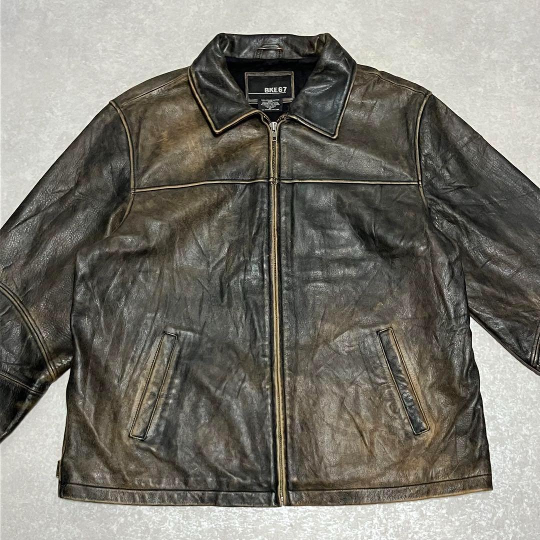 ジャケット・アウター 90s vintage leather jacket fade grunge