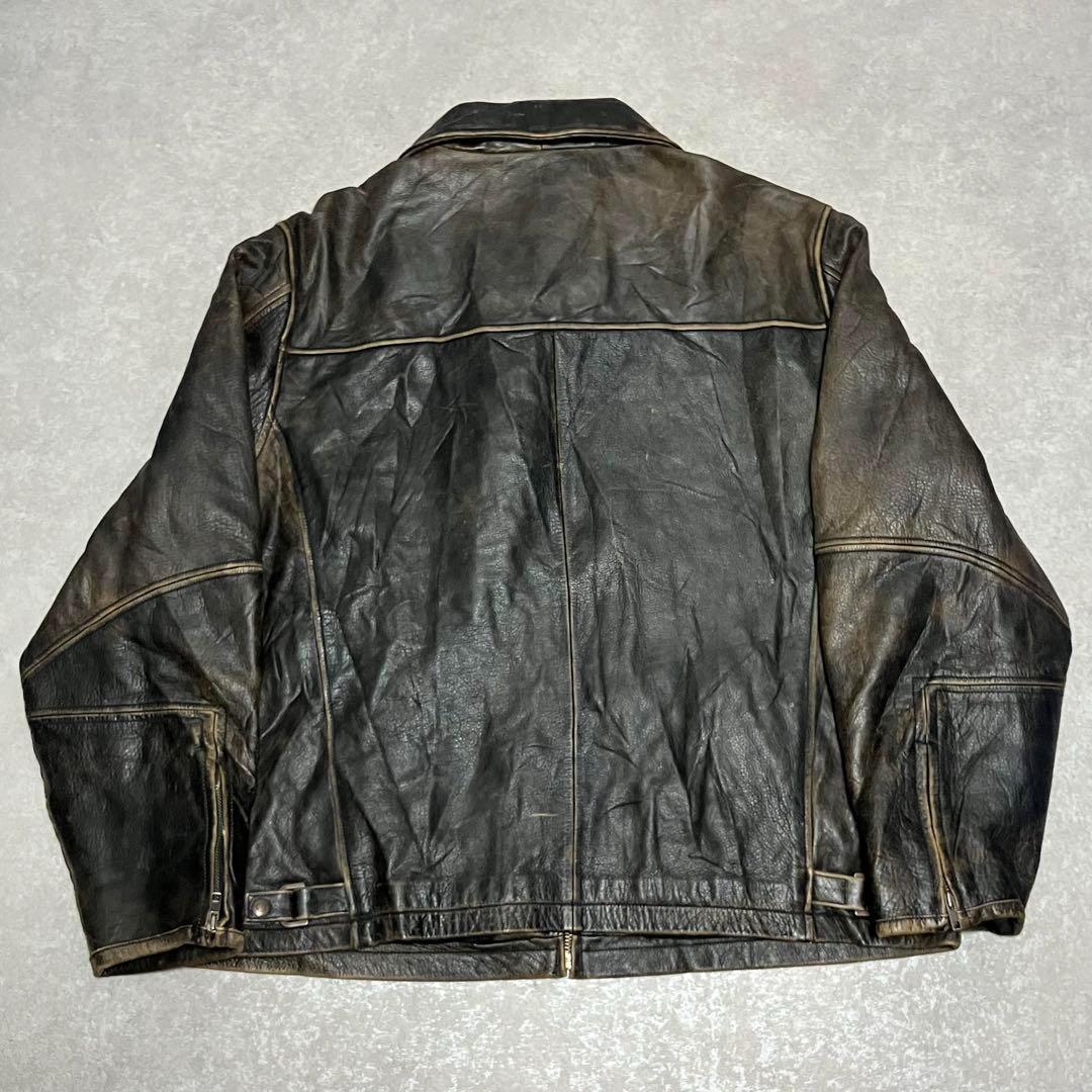 ジャケット・アウター 90s vintage leather jacket fade grunge