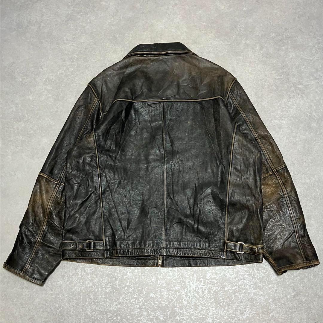 ジャケット・アウター 90s vintage leather jacket fade grunge
