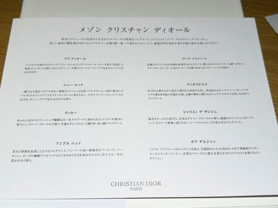 CHRISTIAN DIOR 香水サンプルセット