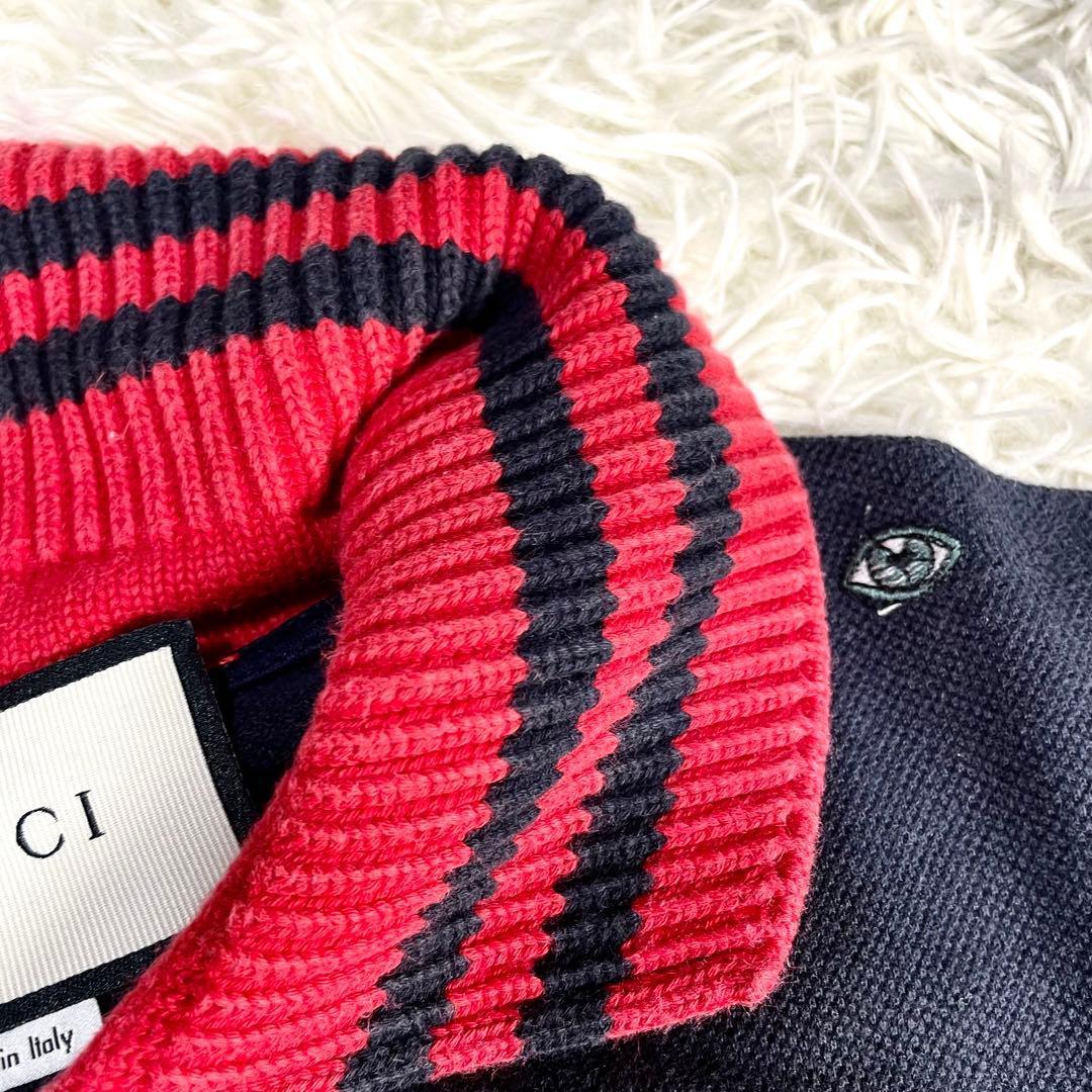 グッチ GUCCI ポロシャツ 刺繍 ネイビー スネーク レディース グッチ GUCCI ポロシャツ 刺繍 ネイビー スネーク レディース