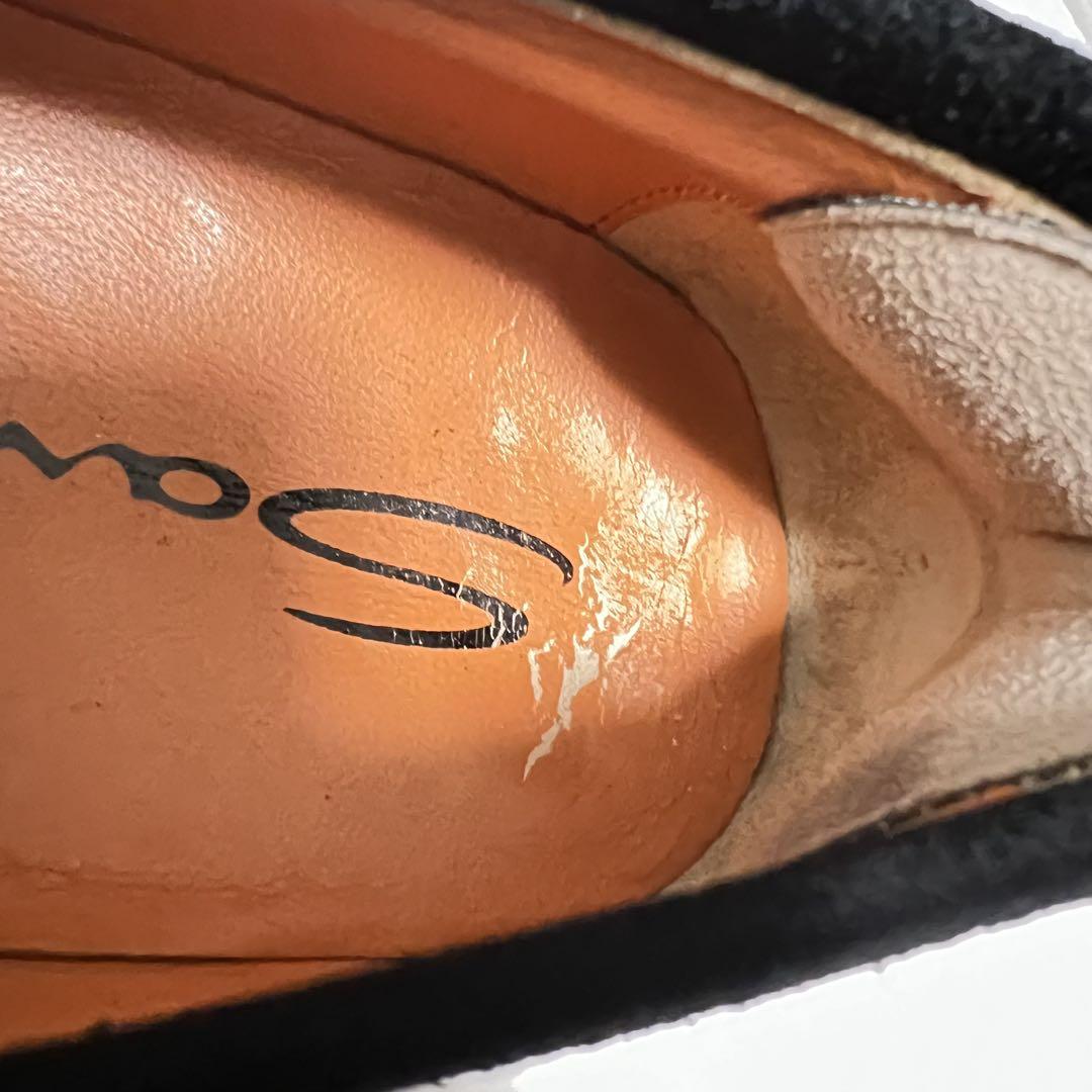 Santoni 黒スエード ローファー