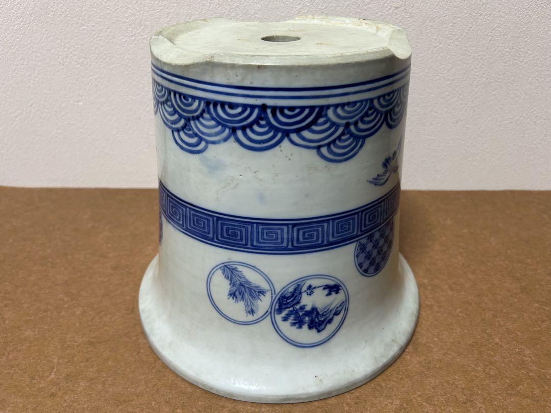 染付け盆栽鉢　小品盆栽　山野草　植木鉢