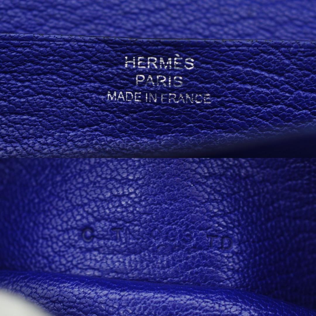 HERMES ベアン スフレ シェーブル ブルーロワイヤル 長財布 C刻印