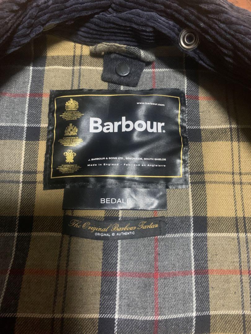 Barbour 36 コットンジャケット M 黒 コーデュロイ襟