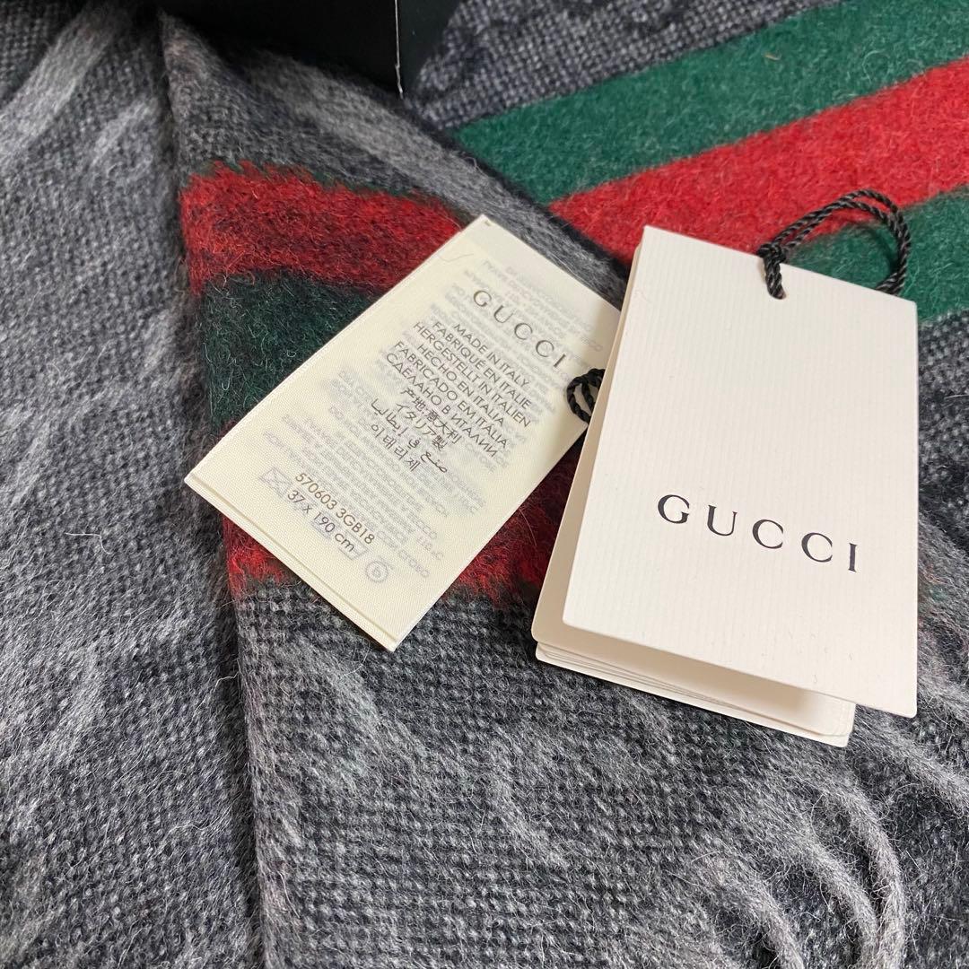 新品✨高級カシミヤGUCCIマフラー❗️箱紙袋セット❗️グッチマフラー カシミヤ 新品✨高級カシミヤGUCCIマフラー❗️箱紙袋セット❗️グッチマフラー カシミヤ