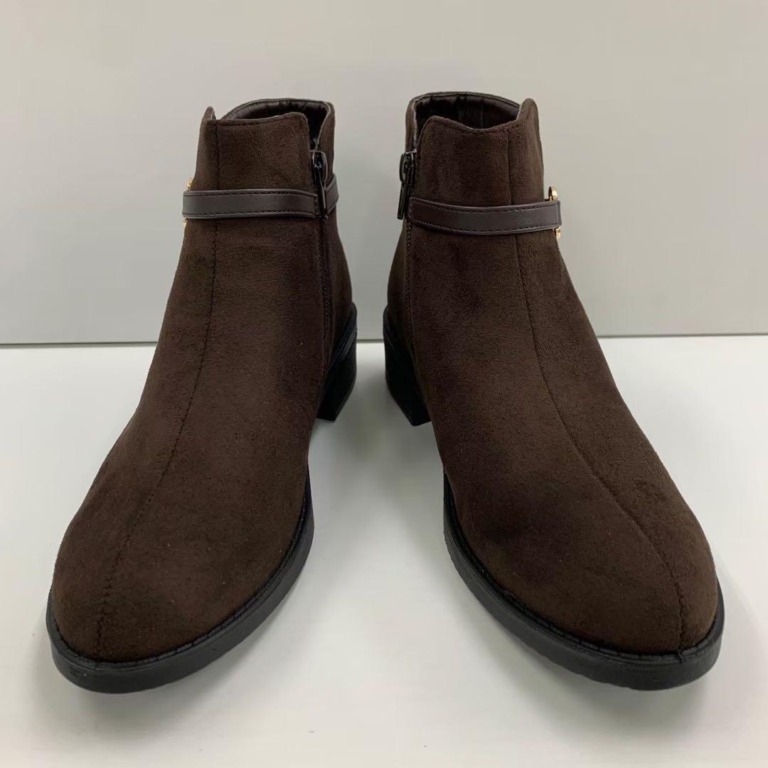 新品☆レディース☆Mサイズ☆フェイクスウェードブーツ☆ショートブーツ☆茶色 新品☆レディース☆Mサイズ☆フェイクスウェードブーツ☆ショートブーツ☆茶色