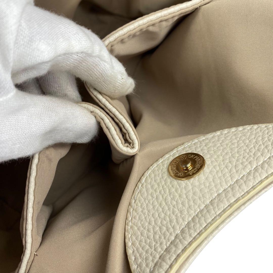 【美品】 Kitamura キタムラ ショルダーバッグ シボ革 ベージュ レザー 【美品】 Kitamura キタムラ ショルダーバッグ シボ革 ベージュ レザー