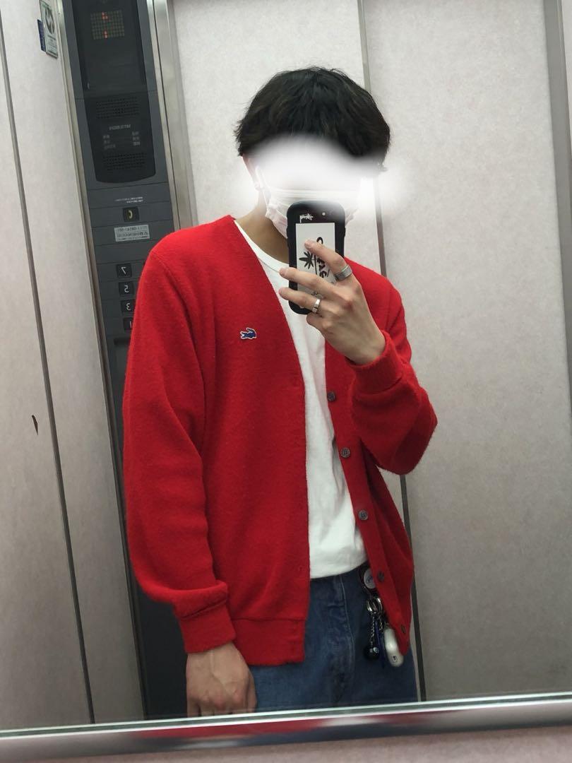 70s USA製 青ワニ IZOD LACOSTE カーディガン