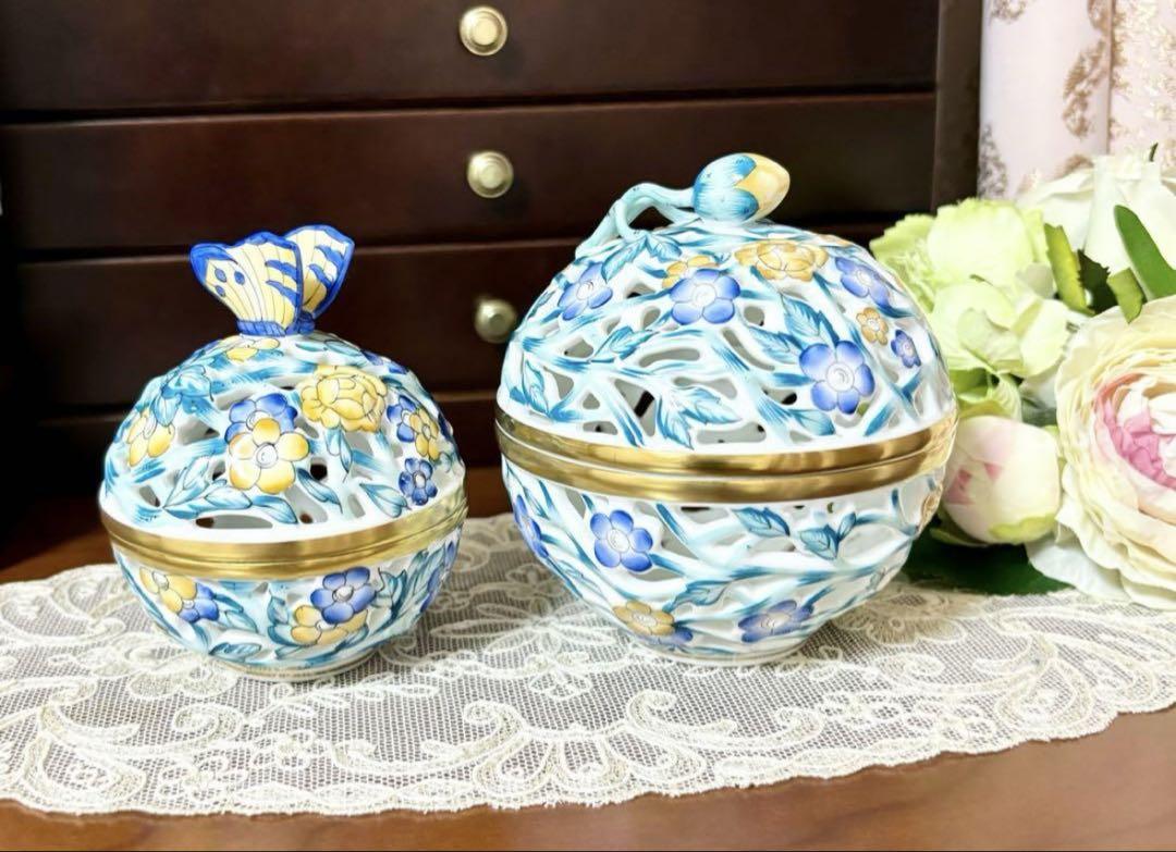 ヘレンド ファンタジー 透かしボンボン入れ イチゴ ボンボニエール 小物入れ