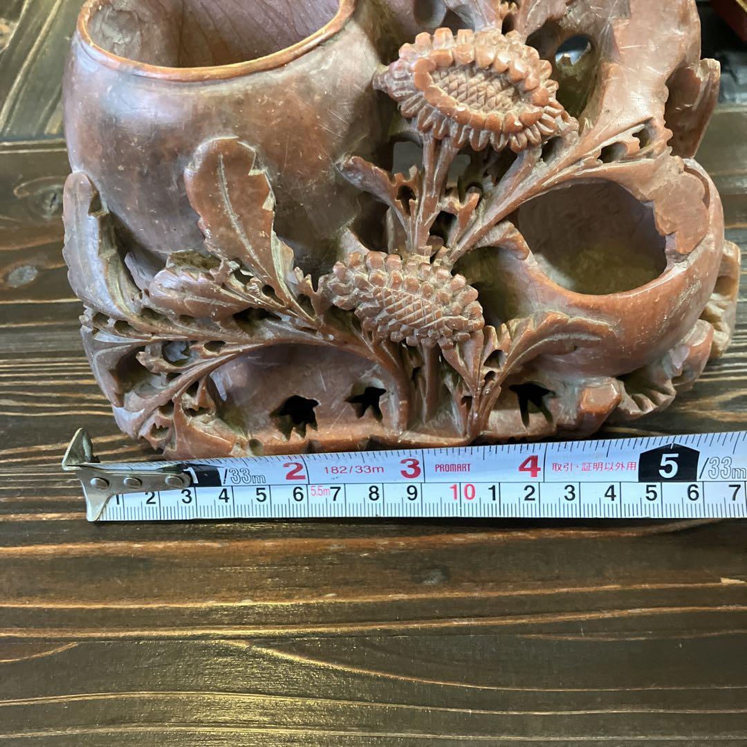 アンティーク 石彫 花瓶