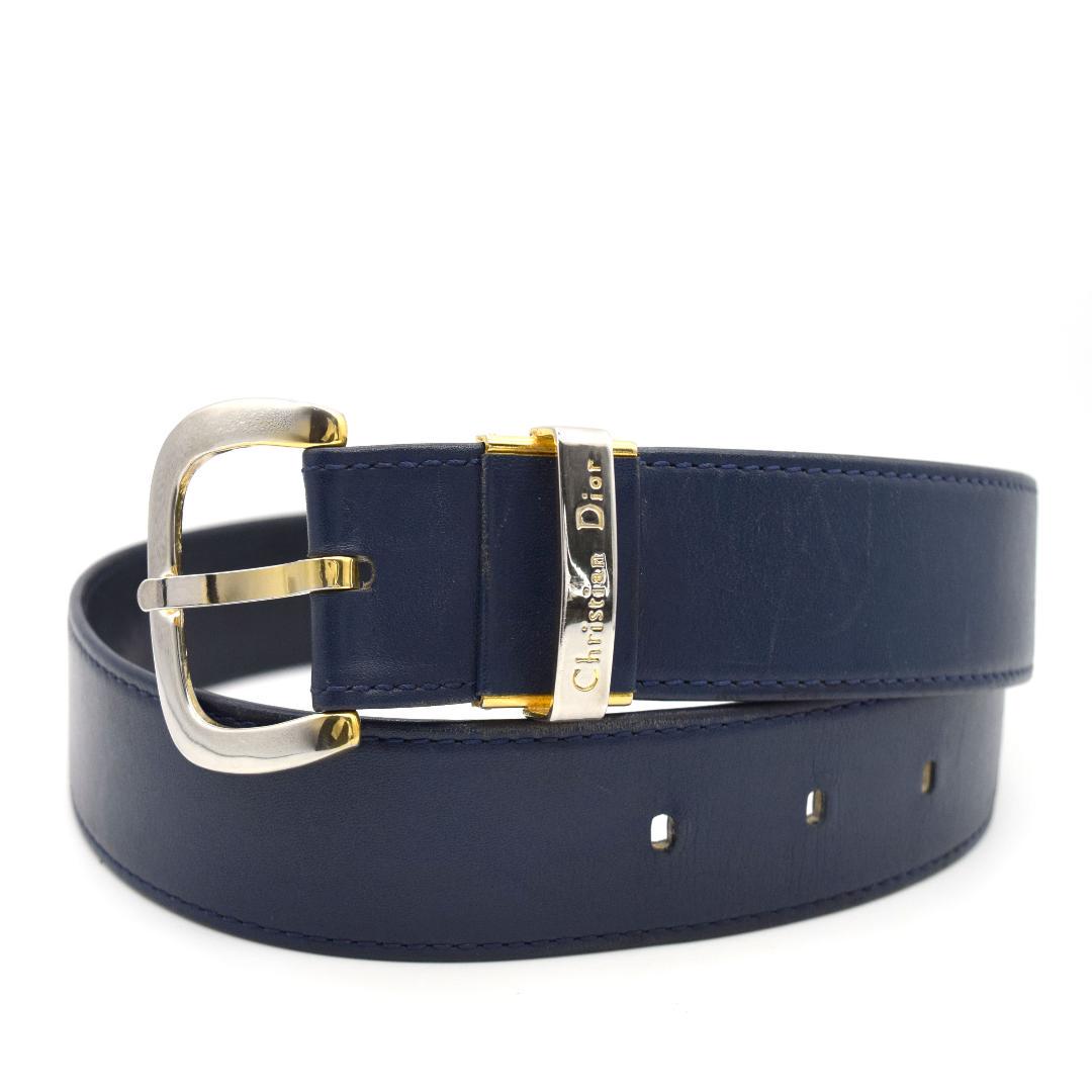 2022品質保証 一点物 ネイビー ゴールド レディース ZoJWO-m49939816845 Christian Dior ベルト 限定SALE本物保証