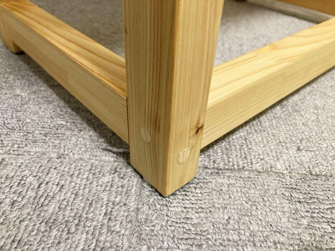 ひのき　サイドテーブル　M 　机　スツール　北欧風　ベンチ　長期間　角R加工