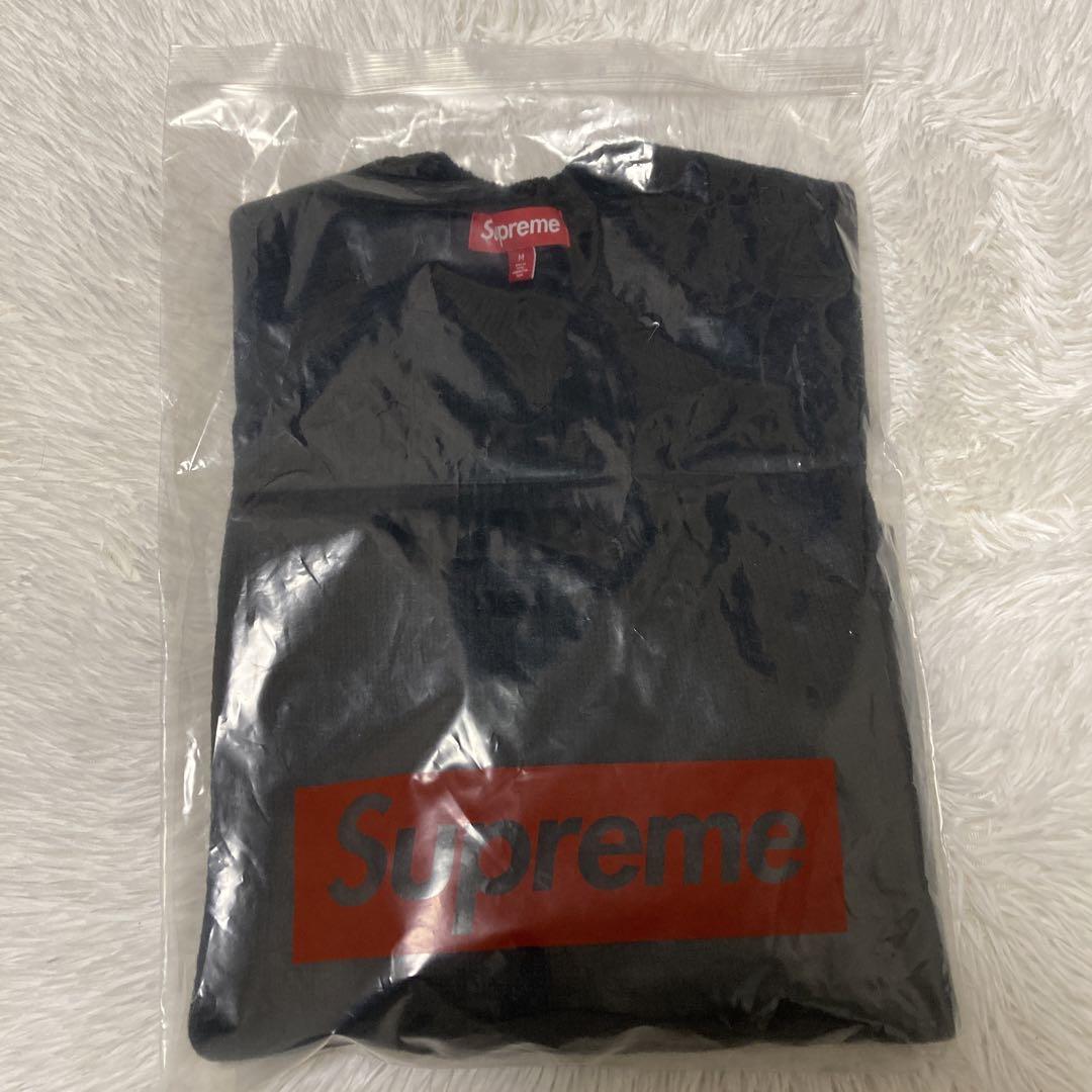 Supreme Flocked Logo Sweater Black メンズ