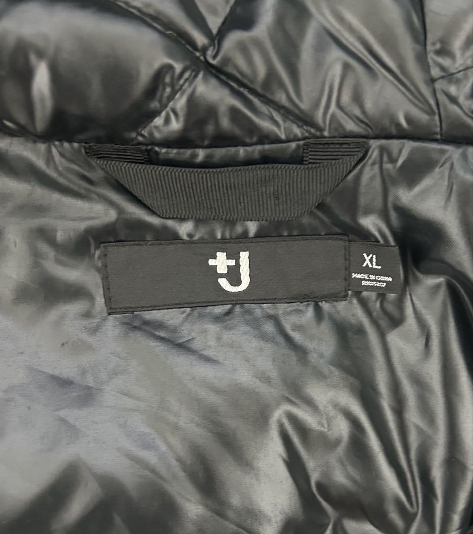 美品 ユニクロ ＋J ウールダウンジャケット ブラック サイズXL