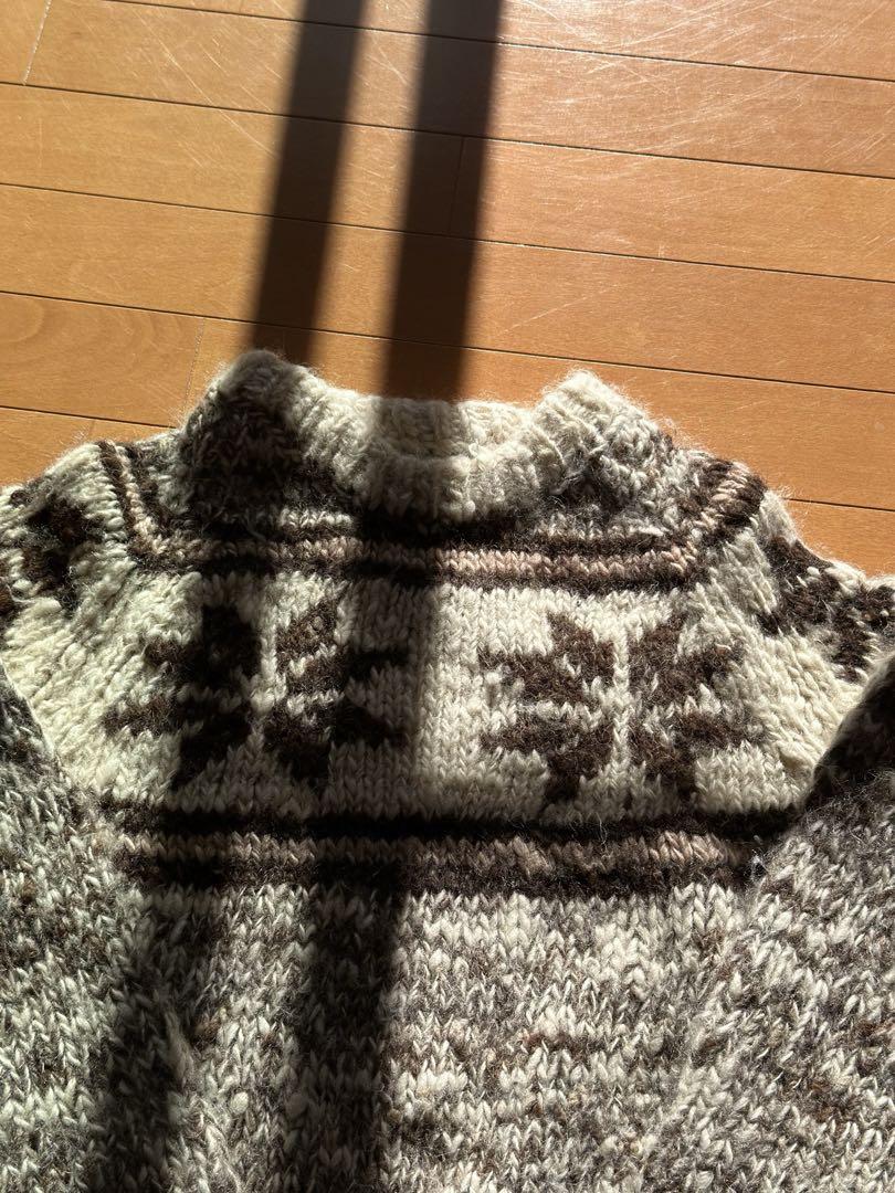 ウール混合 雪の結晶模様 ニット vintage