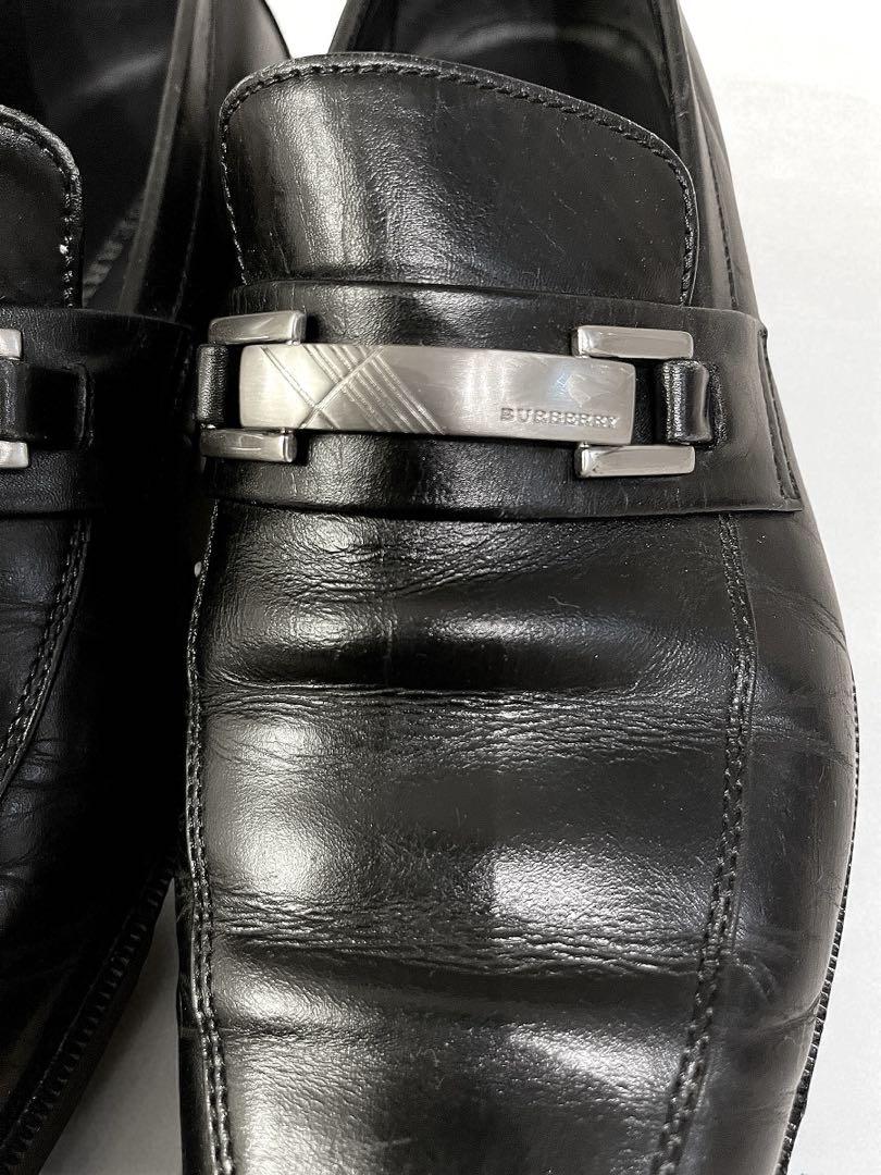 美品】BURBERRY ブラックレザー メンズローファー 26.5cm - メルカリ