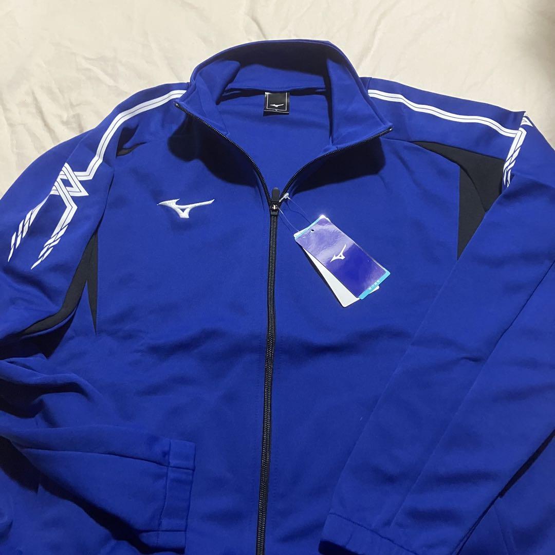 新品未使用タグ付き　ミズノ　旧ロゴ　ジャージ　Lサイズ　佐賀 Mizuno ジャージ 青新品未使用タグ付きトラックジャケットL