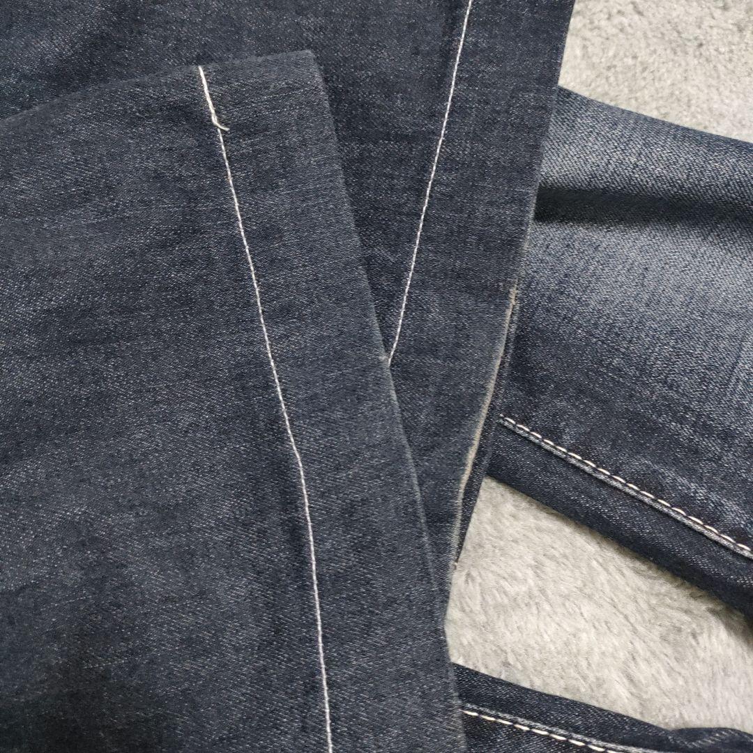 超激レア moussy 23 ホワイトステッチ ポケット刺繍 バギー