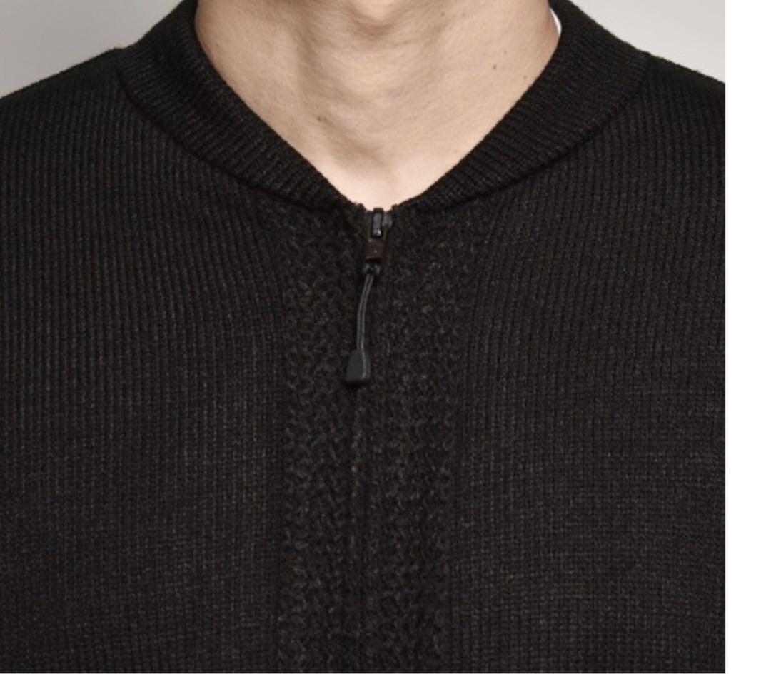 Sai/Zip Up Acrylic Crewneck Cardigan US