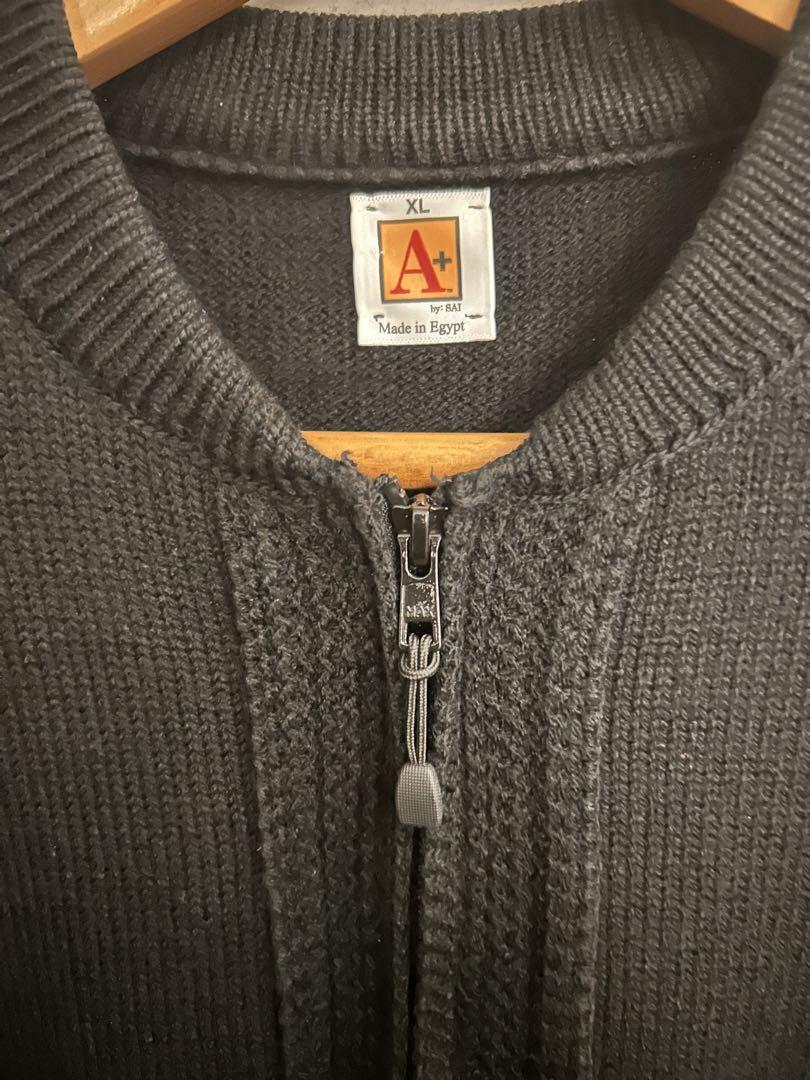 Sai/Zip Up Acrylic Crewneck Cardigan US