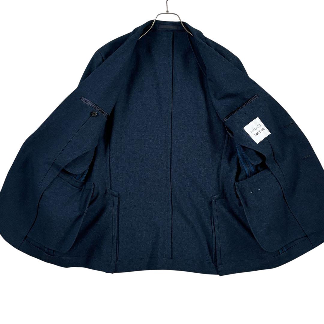極美品 マッキントッシュ セットアップ トラベルスーツ ネイビー L相当 40R