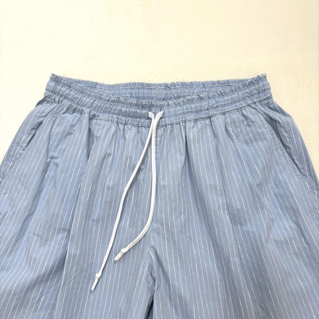 美品 SFC エスエフシー ストライプ ショートパンツ Lサイズ SAX