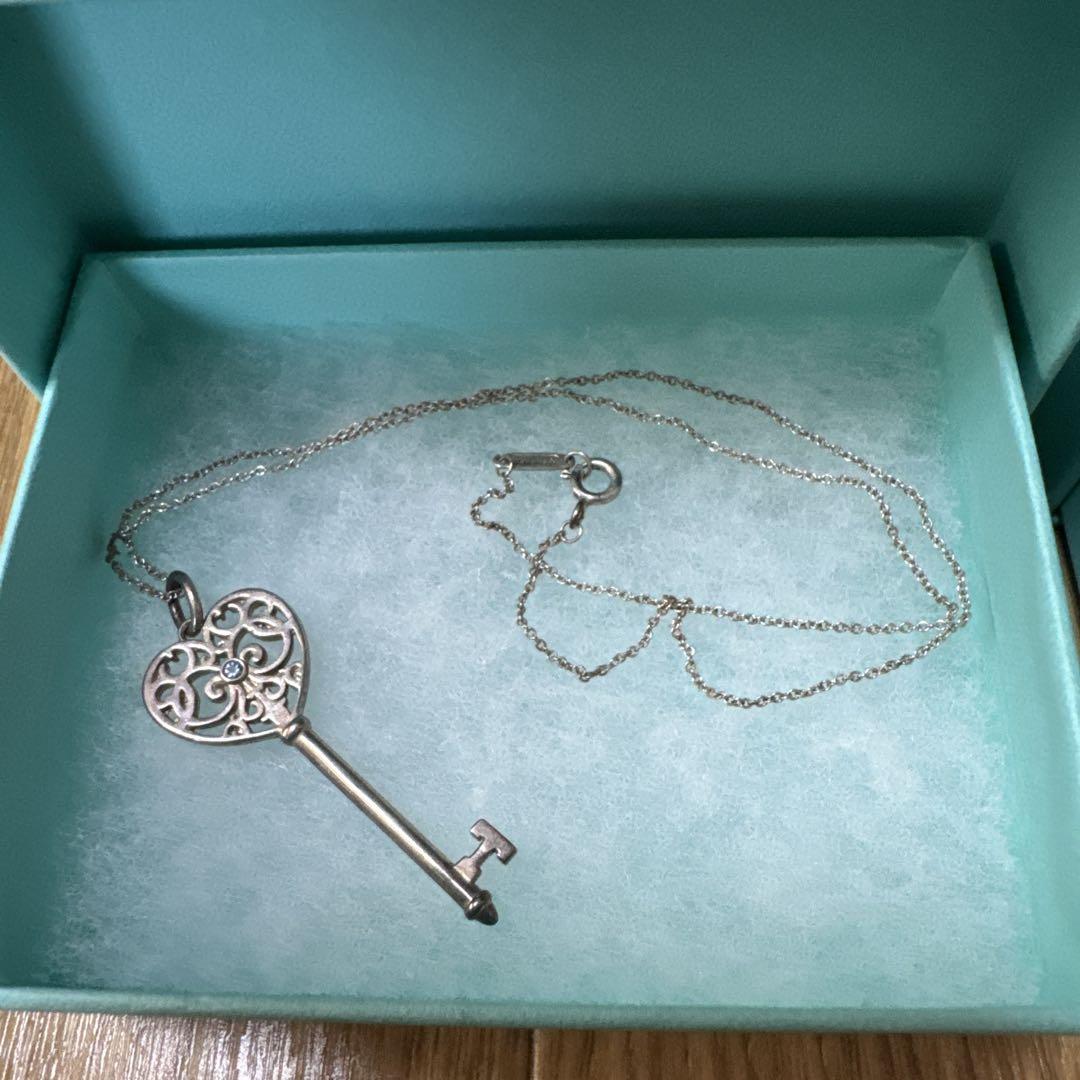 TIFFANY ティファニー エンチャント ハートキー ネックレス サファイア