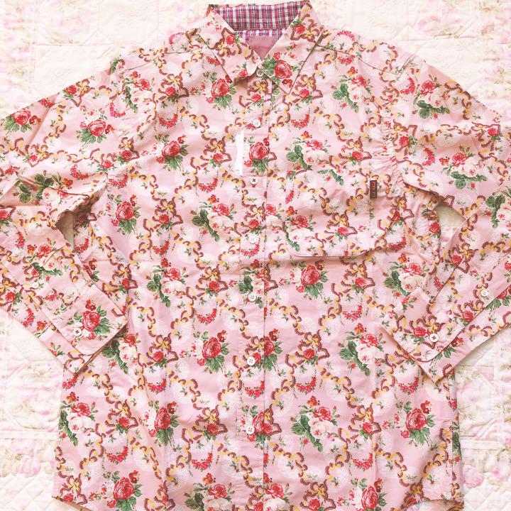 うございま 新品 バラ柄 シャツ トップス 長袖 YG4xE-m49956550227 カールヘルム 人気柄 華やか ⒳がございま