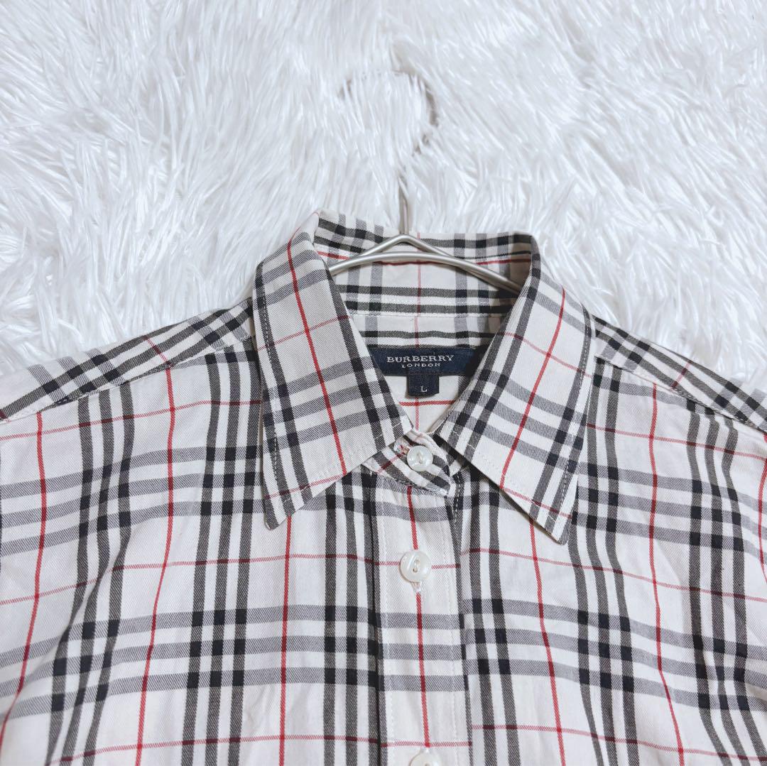 BURBERRY LONDON ノバチェック　半袖シャツ Lサイズ BURBERRY LONDON シャツ ブラウス 半袖 ノバチェック Lサイズ