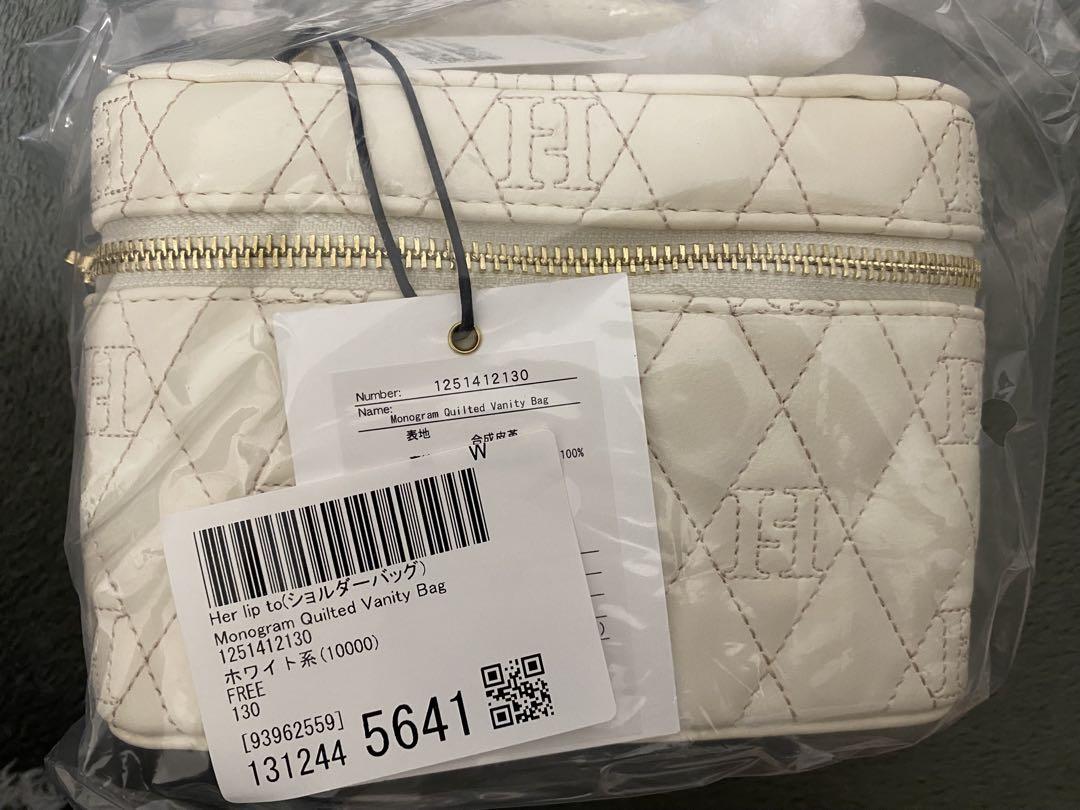 新品 herlipto Monogram Quilted Vanity Bag