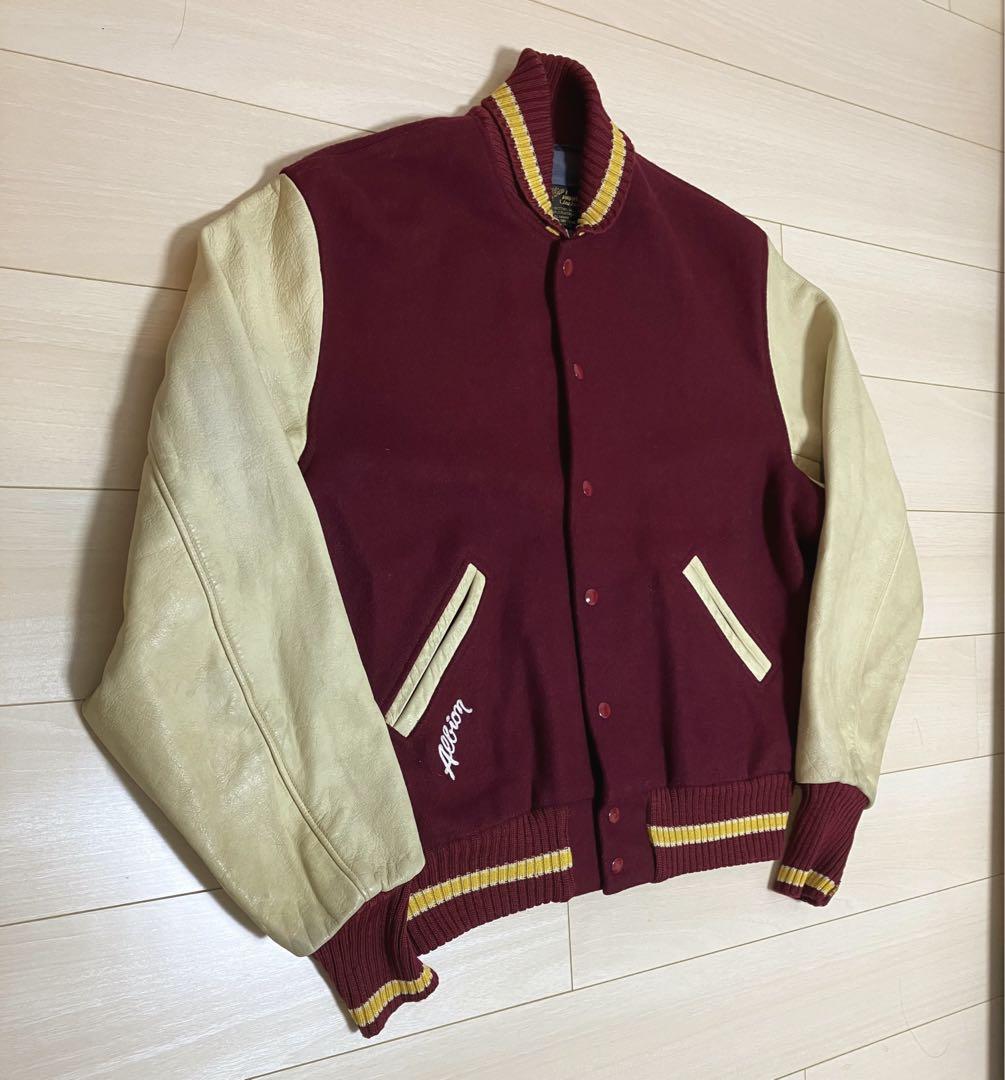 ALLION AWARD JACKET アリオン スタジャン ヘチマ襟 袖レザー ...