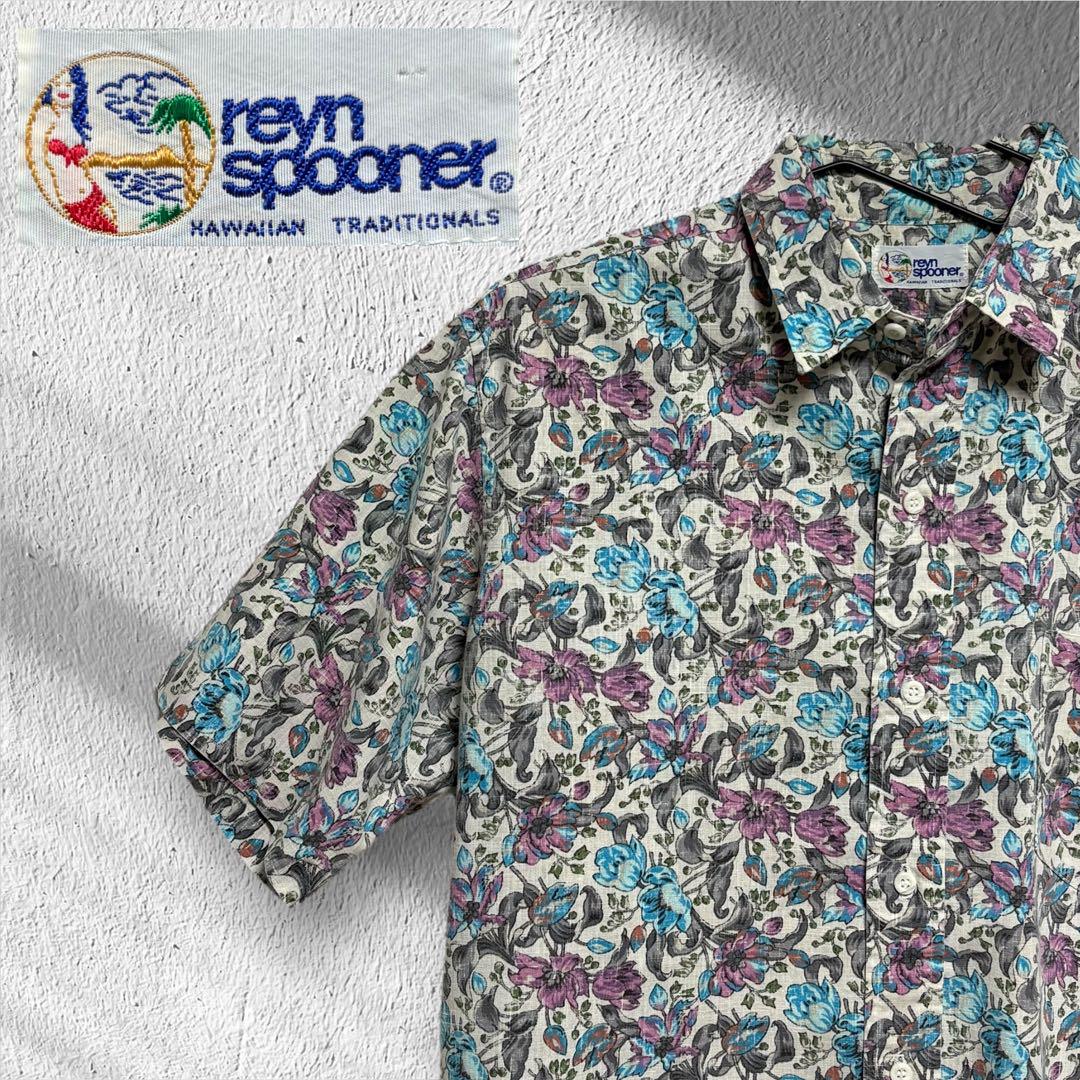 レインスプーナー Reyn Spooner 90s アロハシャツ 半袖 花柄トップス