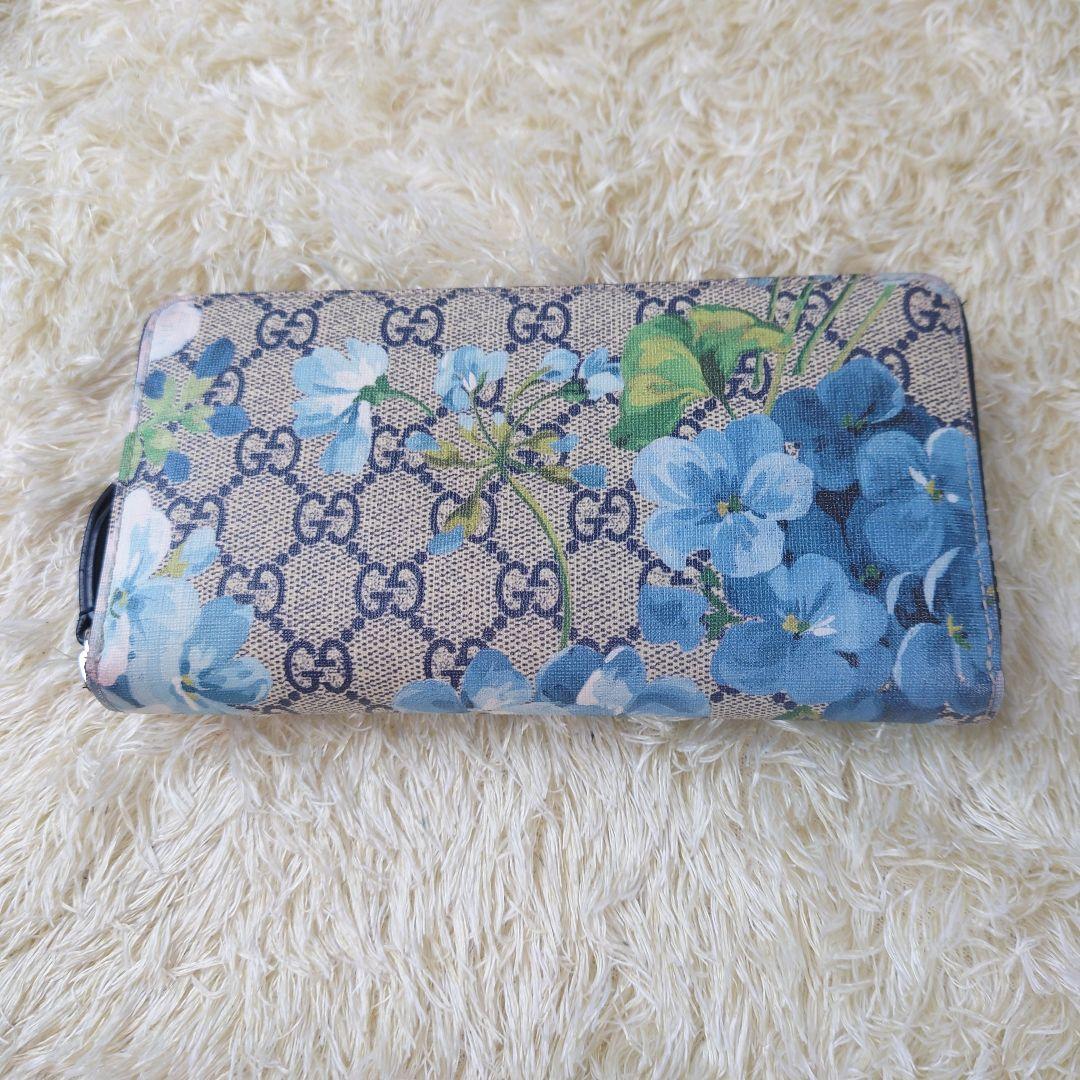 再入荷好評 GUCCI スプリーム ラウンドファスナー ブルー 6Pfm7-m49968363188 長財布 GG ブルームス 在庫あ新作