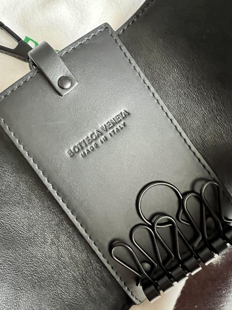 BOTTEGA VENETA ブラック レザー キーケース