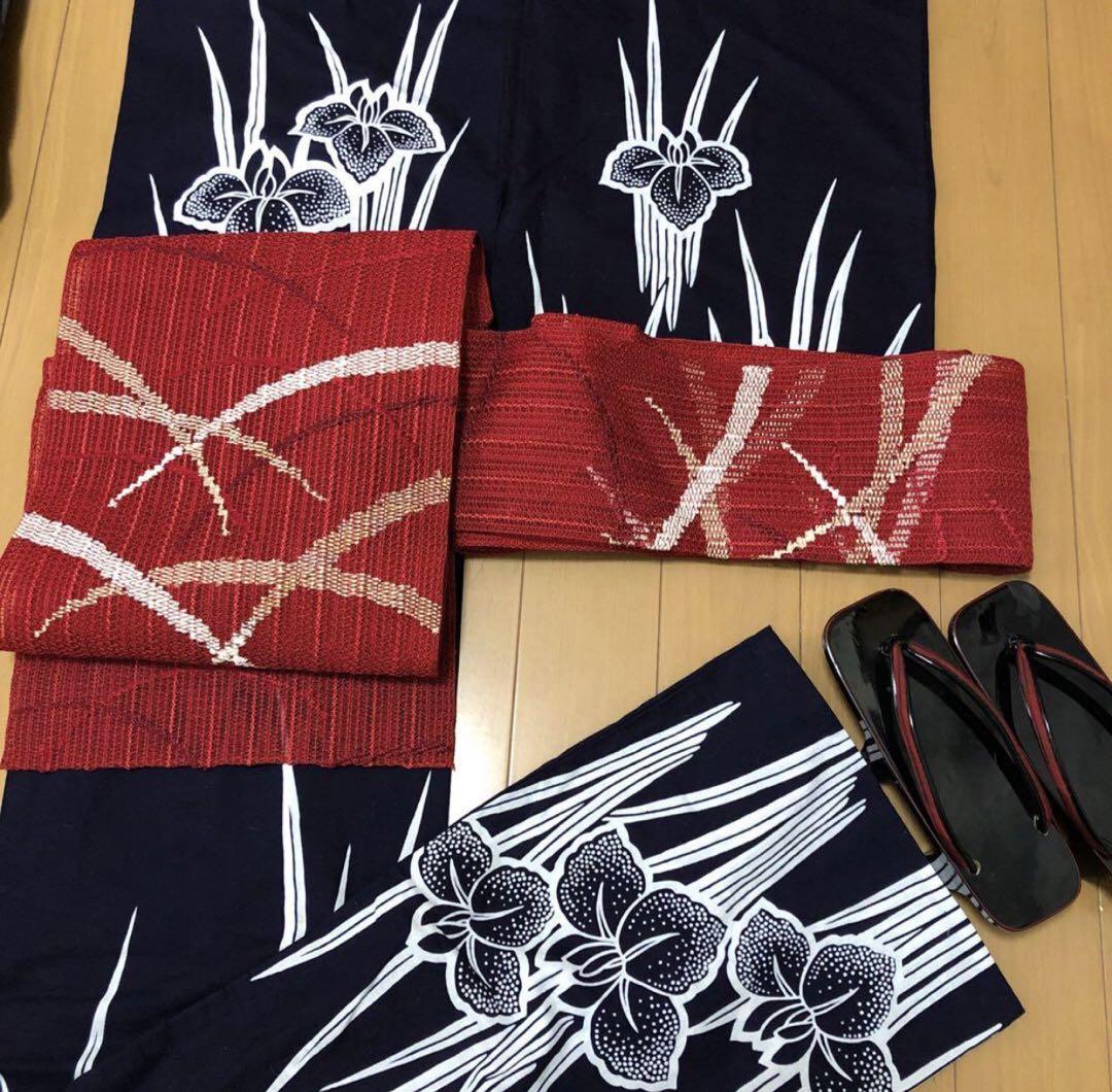 工藤ちゃん専用￼＊日本の伝統美＊藍染め浴衣＆羅帯セット