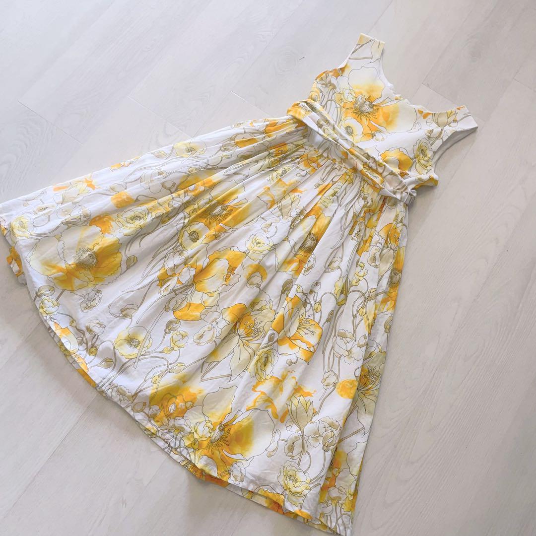お仕立て品♡希少イタリア製最高級ローン生地　上品なお嬢様ワンピース130140
