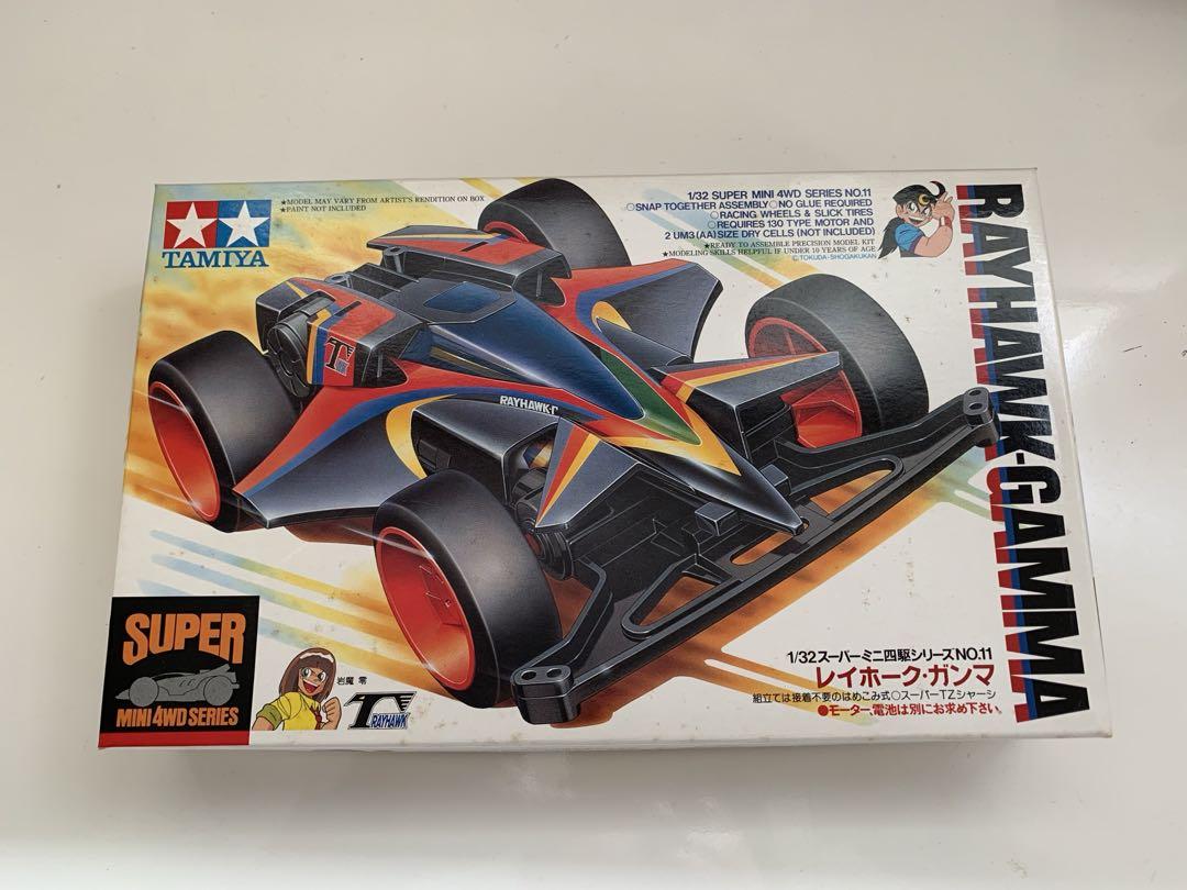 タミヤ ミニ四駆 THUNDER BOOMERANG W10&レイホーク・ガンマ ミニ四駆】レイホークガンマ スーパーTZシャーシ を組み立てて