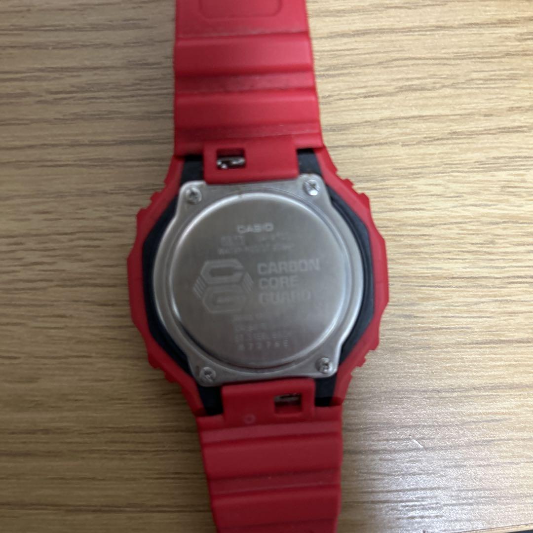 CASIO G-SHOCKデジタル時計レッド
