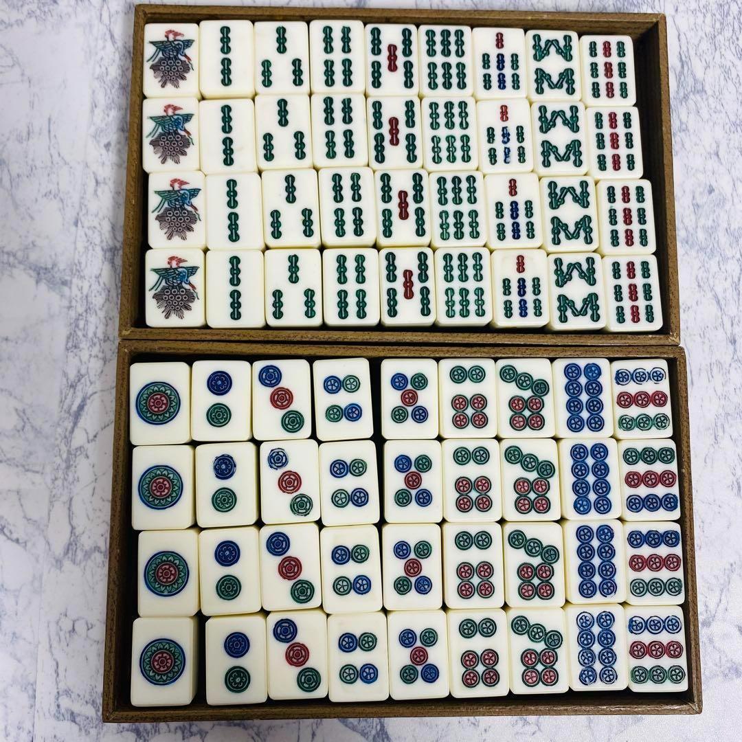 まとめ買いでお得麻雀牌セット 骨牌 背竹牌 マージャン テーブルゲーム