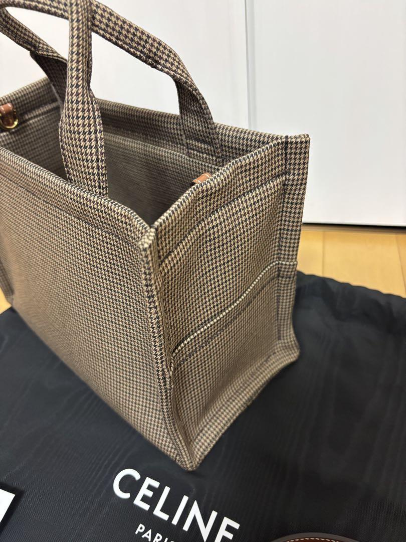 CELINE セリーヌ　カバ　タイス　トリオンフ　バッグ　千鳥格子　ショルダー