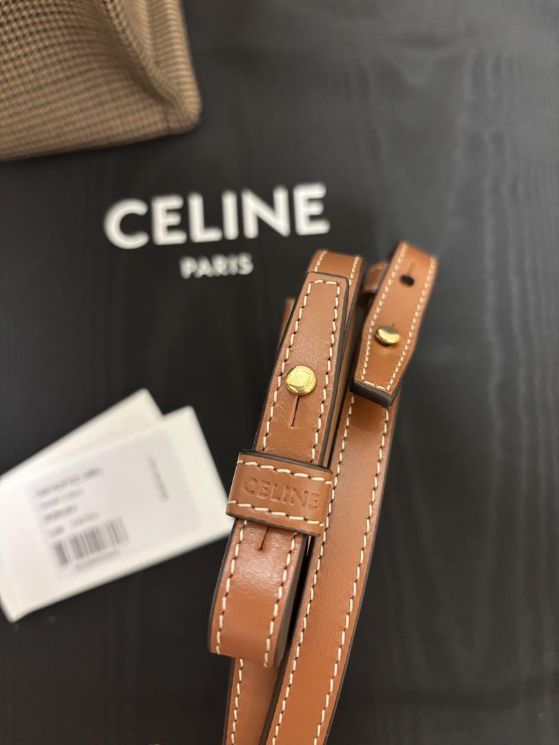 CELINE セリーヌ　カバ　タイス　トリオンフ　バッグ　千鳥格子　ショルダー