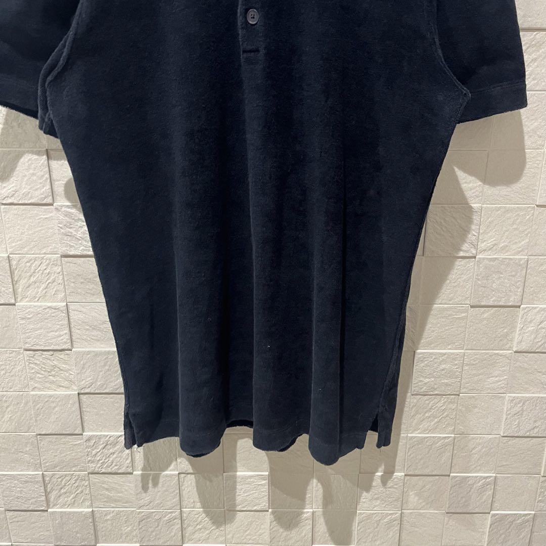 【美品/希少】HERMES ポロシャツ　パイル地　M 黒