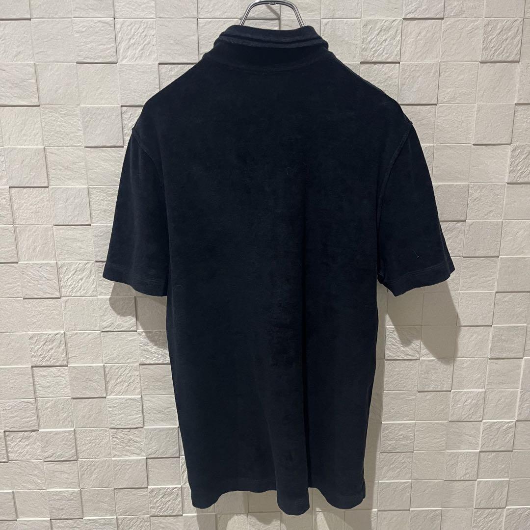 【美品/希少】HERMES ポロシャツ　パイル地　M 黒
