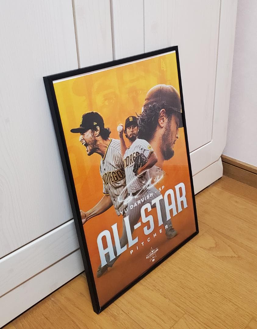 SDパドレスダルビッシュ有 MLB！A3サイズポスターフレーム付き⑥