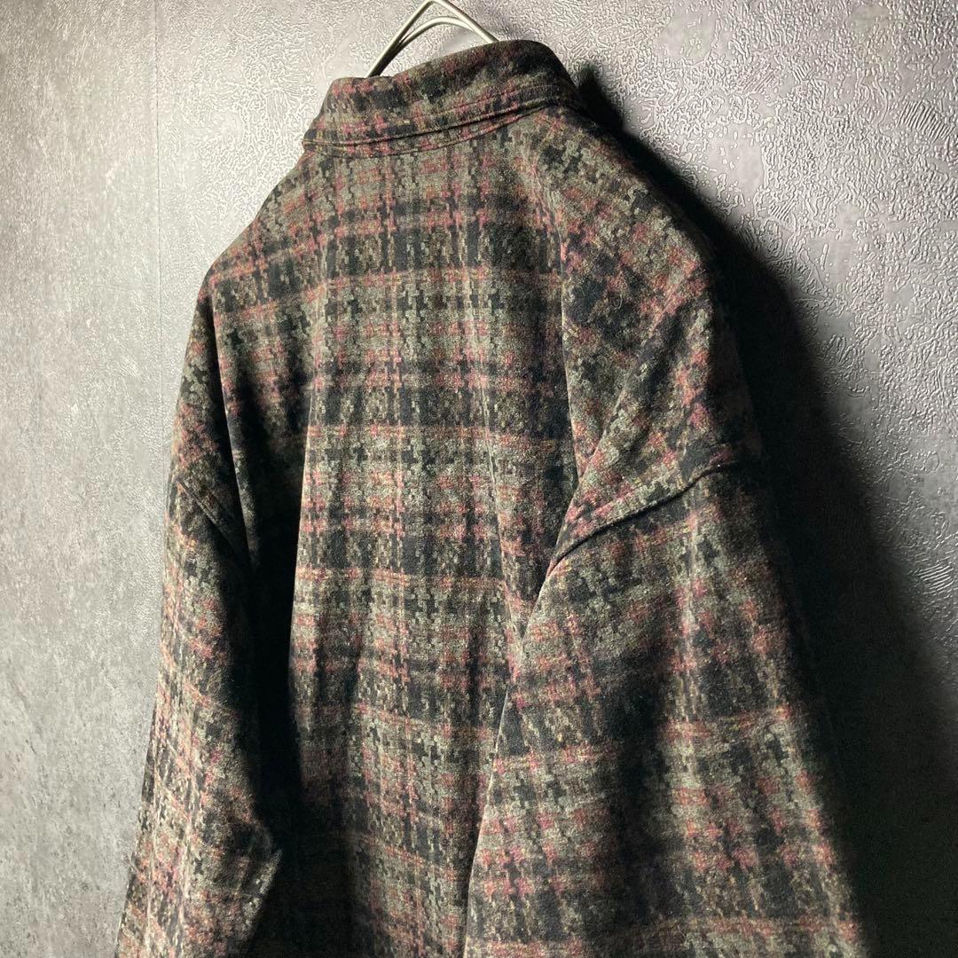 long sleeve shirt　長袖シャツ　M　起毛　チェック柄