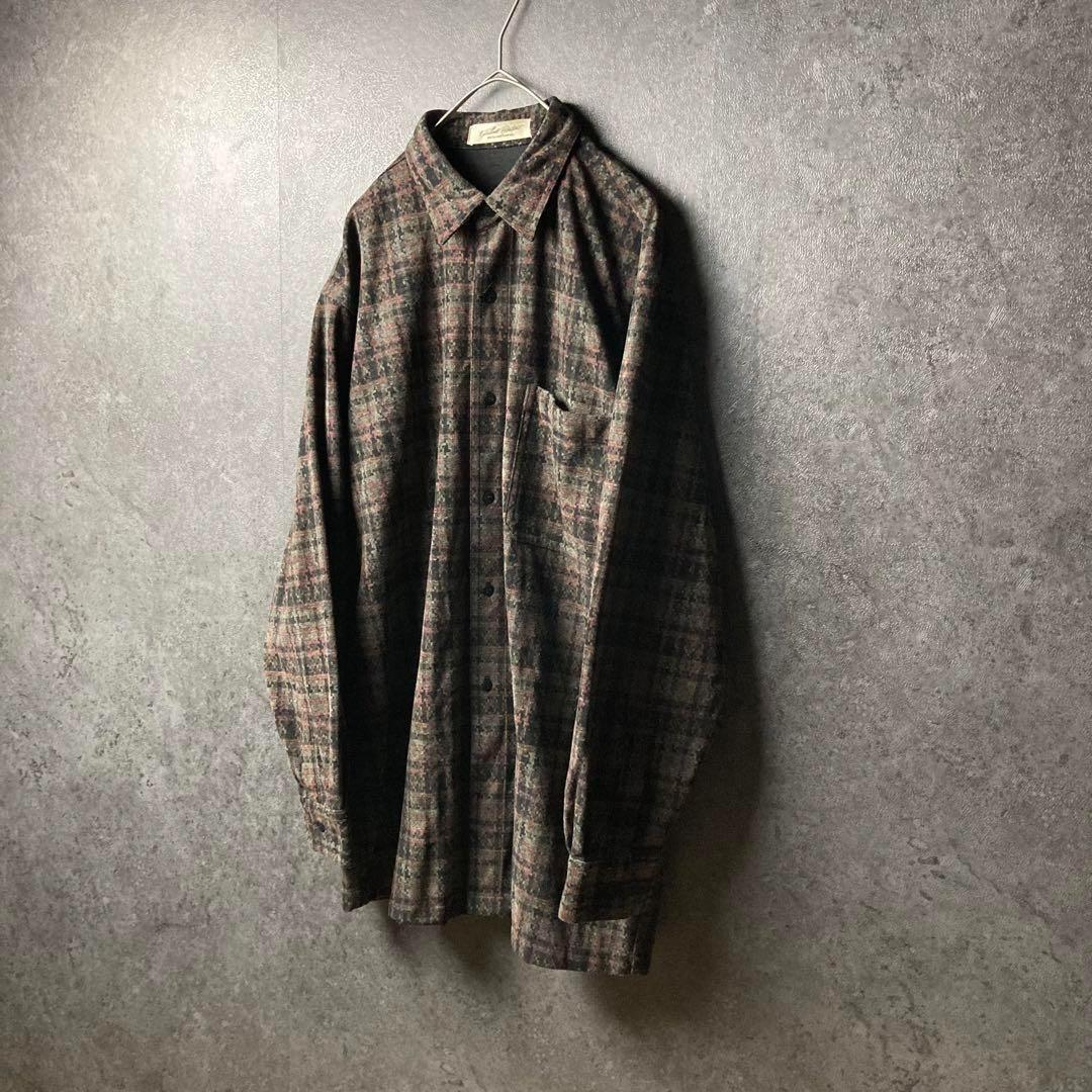 long sleeve shirt 長袖シャツ M 起毛 チェック柄